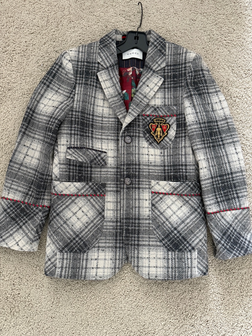 Vintage  Black & White Plaid blazer